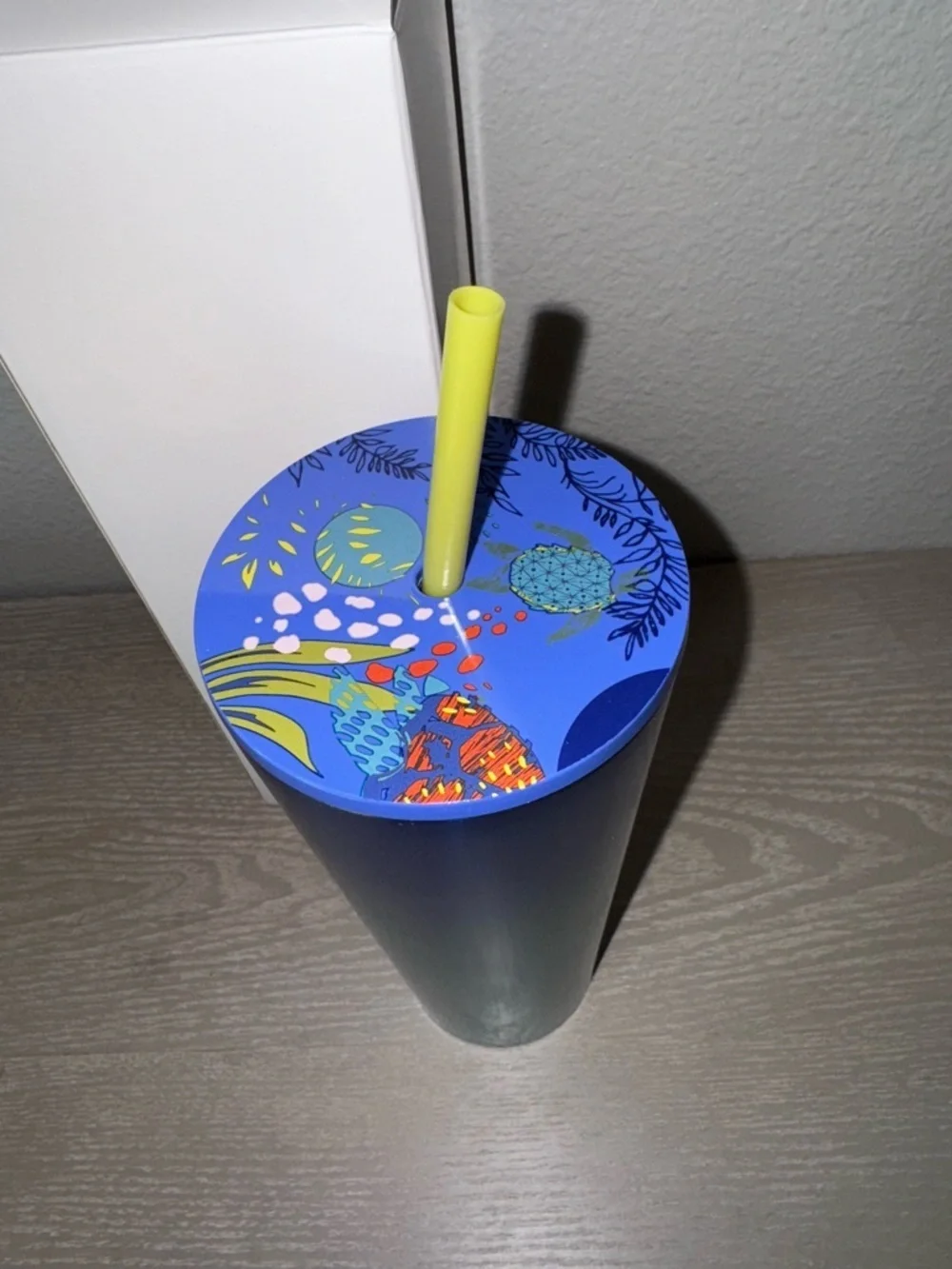 Starbucks Hawaii Exclusive Stainless Tumbler Cold Cup Straw Blue Ombre 24 oz